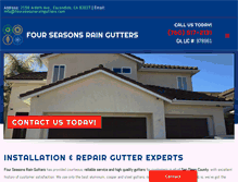 Tablet Screenshot of fourseasonsraingutters.com